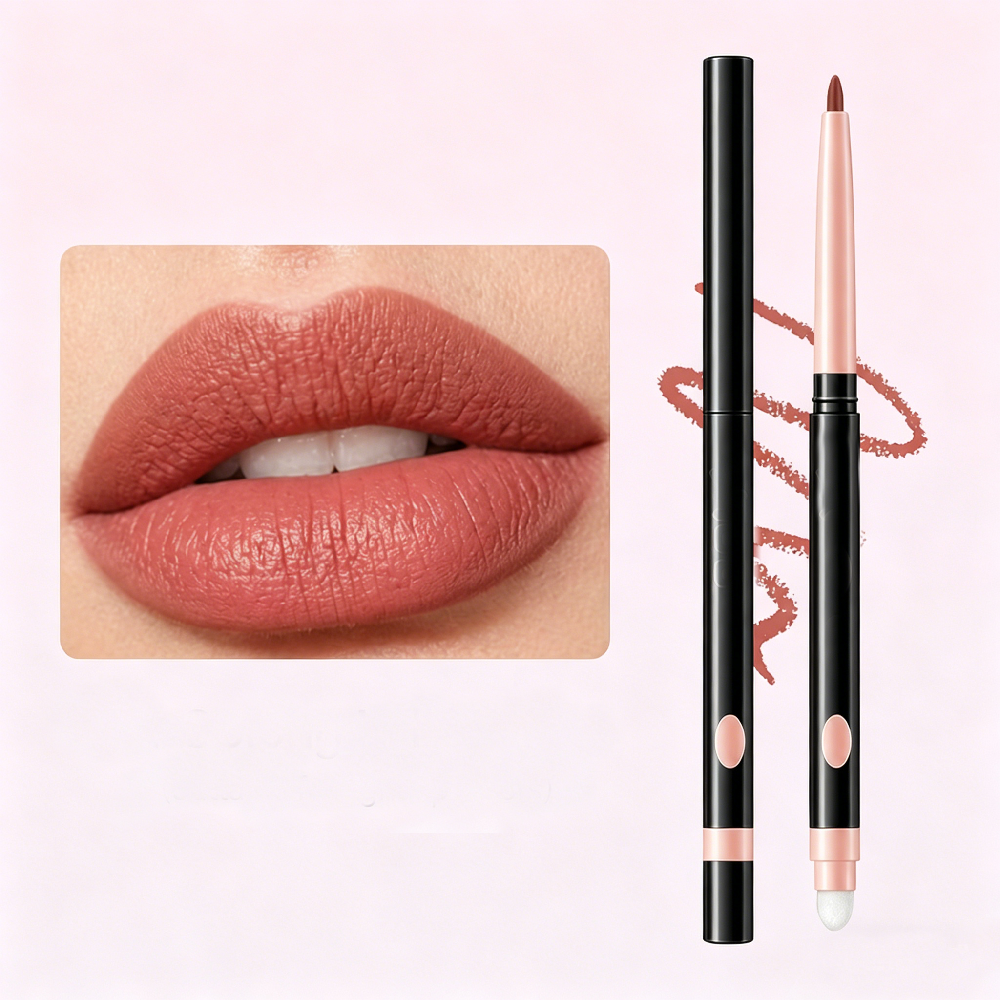 Retractable Dual-Ended Lip Brush (for Lip Liner and Lipstick)