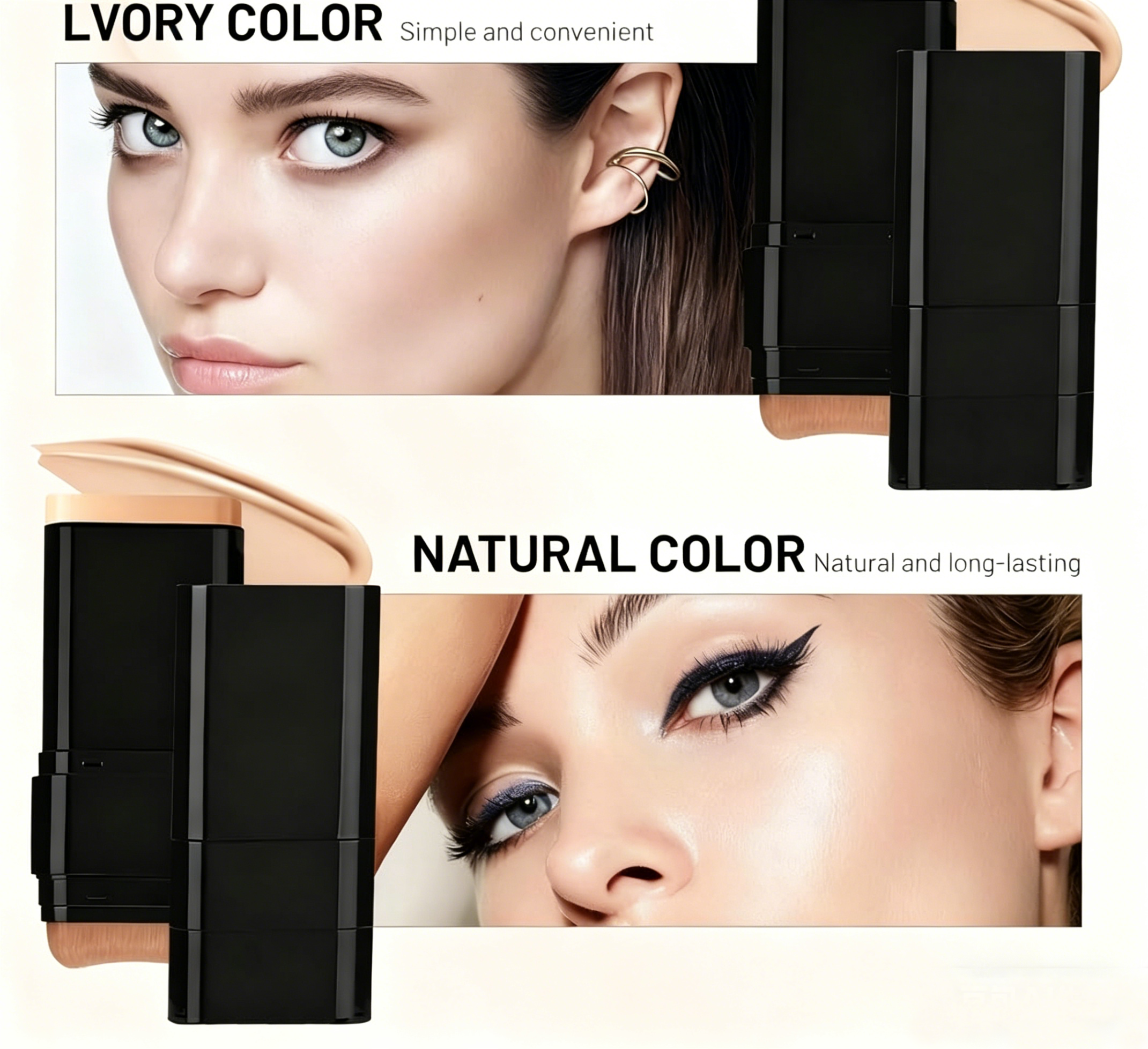 Long-Lasting Concealer & Foundation Stick – Flawless Full Coverage