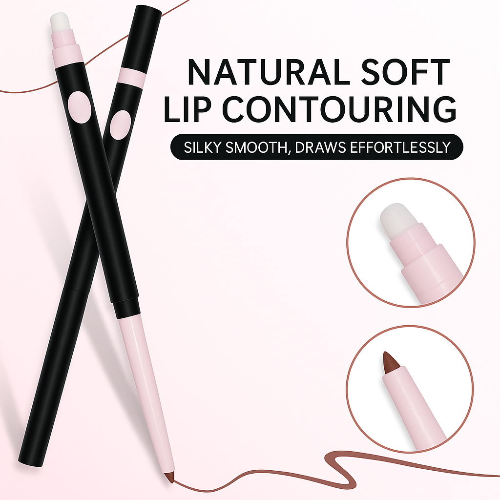 Retractable Dual-Ended Lip Brush (for Lip Liner and Lipstick)