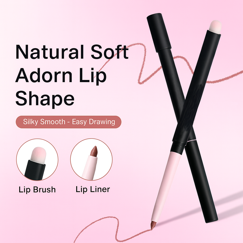 Retractable Dual-Ended Lip Brush (for Lip Liner and Lipstick)
